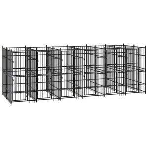 Cage pour chien extra-large en acier thermolaqué noir, durable, cage pour animaux de compagnie extra-large - Product Image 2