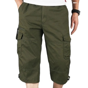 Men Cotton Cargo Capris Loose Fit Multi Pocket Knee Length Casual Outdoor Lightweight Shorts - Product Image 5