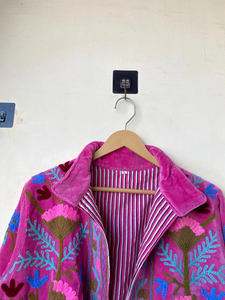 Veste kimono en velours de coton 100% faite à la main |   Couette respirante, écologique, anti-rides, séchage rapide, pour l'automne/hiver/printemps - Product Image 4