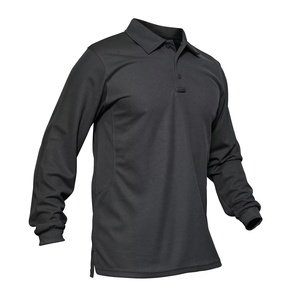 Polo de manga larga liso con logotipo personalizado al por mayor de alta calidad, ropa para hombre, polos para hombre - Product Image 1