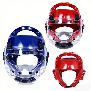 Casco per Arti Marziali con Scudo, Protezione per la Testa per <span class=keywords><strong>Taekwondo</strong></span> e Karate, Attrezzatura per Allenamento - Product Image 5