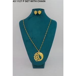 Collar de Moda con Colgante de Aleación de Cobre Chapado en Oro, Diseño de Pluma de Flauta, con Circonita Blanca, para Mujer, Joyería Artificial - Product Image 1