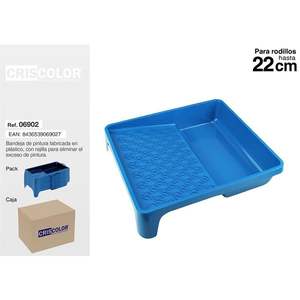 Boîte à peinture en plastique bleue de 22 cm pour palette d'artiste Bandeja Pintor Azul - Product Image 1
