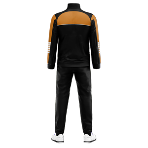 Survêtement rayé personnalisé coupe classique, veste de survêtement à manches longues, haut sportif athlétique zippé - Product Image 2