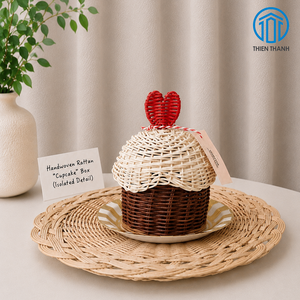 Cesta de Mimbre de Lujo para Cupcakes, Caja de Regalo de Dulces Hecha a Mano, Cesta Decorativa para Ramadán y Eid - Product Image 1