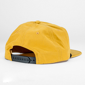 Casquette Snapback Jaune Unie Tissée pour Homme – Chapeau Décontracté à Visière Plate, Modèle Vierge - Product Image 2