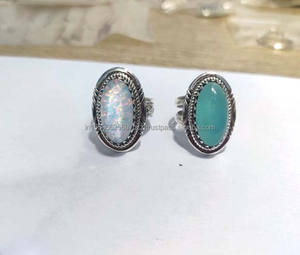 Anillo de Latón con Cristal Natural de 10x12mm, Forma Mixta Facetada, Banda Delgada, Rodio, Tallas 6-32, Hecho a Mano, Regalo para San Valentín, Fiesta, República - Product Image 3