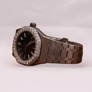 Reloj de Lujo con Incrustaciones de Moissanita y Cuarzo para Hombre y Mujer, Esfera Redonda, Estilo Hip Hop, Reloj de Joyería con Moissanita para Exportación - Product Image 4