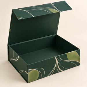 Caja de Regalo Magnética con Diseño Abstracto de Esmeralda, Estilo Libro, para Colecciones de Marcas de Cuidado de la Piel - Product Image 4