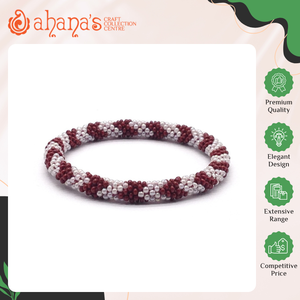 Bracelets en perles de verre pour femmes, design accrocheur, fabriqués au Népal, tendance, multicolores, faits à la main, de haute qualité, bracelets Ahana B-085 - Product Image 2