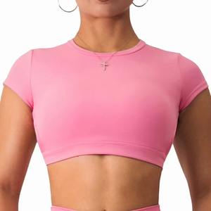 Conjunto Deportivo de 2 Piezas para Mujer, al por Mayor, Personalizado, Sólido, Transpirable, con Shorts de Cintura Media y Efecto Scrunch Butt, y Sujetador Deportivo, Ropa Athleisure - Product Image 2