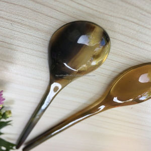 Cuerno de búfalo pulido Cuchara de hueso Estilo de animal náutico Decorativo DE LA India - Product Image 6