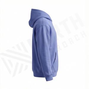 Sweats à capuche pour hommes, couleur unie, coupe oversize, pull, vente en gros, logo personnalisé, homme femme, molleton épais, streetwear, hauts - Product Image 3