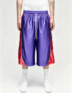 Pantalones Cortos Bermuda para Hombre, Color Sólido, Estampado Oxford, Transpirables, Ecológicos, con Franja Lateral, Cintura Elástica, Secado Rápido, Casuales y Deportivos - Product Image 5