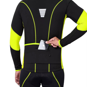 Lightweight Unisex Reversible <b>Cycling</b> Jersey <b>Winter</b> Long Sleeve <b>Jacket</b> with Custom Logo Breathable 100% Polyester 220g - Product Image 4