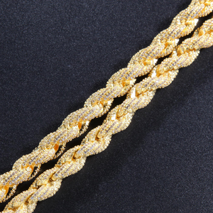 Collier chaîne en moissanite style cubain Iced Out, chaîne à maillons dorée, bijoux pour hommes Hip Hop Streetwear, idée cadeau de luxe et tendance - Product Image 6