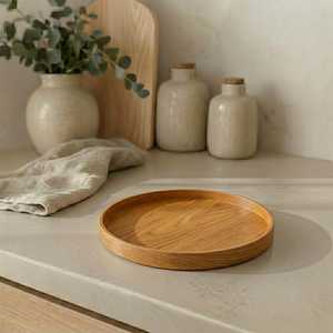 Plateau de service décoratif en bois pour la maison et l'hôtel - Product Image 1