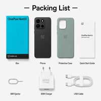 Vente en gros de smartphones OnePlus Nord 6 version mondiale 5G d'origine, Snapdragon 8s Gen 4, 7500 mAh, 80 W, 165 Hz AMOLED NFC