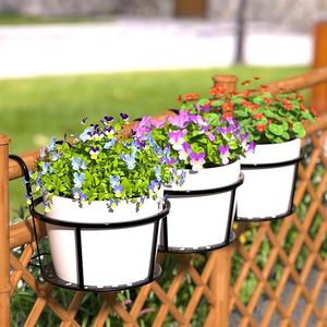 Modern Hanging Metal Flower Pot Holder with Powder Coated Finish Durable <b>Circular</b> Design Customizable Capacity & Weight - Product Image 3