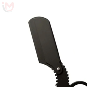 Professional Single Blade Razor Stainless Steel Handle Black Color Barber Shop Use Face Shaving <b>Tool</b> - Product Image 4