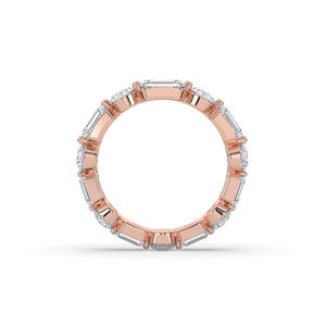 Anillo de Diamante de Laboratorio de Corte Redondo Esmeralda de Lujo de 3.77 Quilates, Oro de 14K/10K, Diseño Único, Ligero, Regalo de Joyería para Boda - Product Image 2