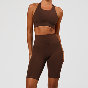 Women's Solid Color Seamless <b>Halter</b> Sports <b>Bra</b> Medium Support Yoga Fitness Scoop <b>Neck</b> Spandex Polyester Workout Top - Product Image 3