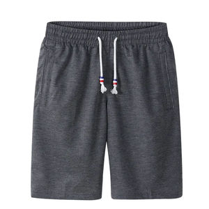 Shorts Bermuda Homme Noirs 100% Coton Toile, Taille à Cordon, Logo Avant, Poches, Décontracté, Taille Mi-Haute, Tricoté, Respirant, Coupe Confortable - Product Image 5