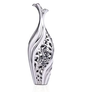 Vase décoratif en fer pour fleurs fraîches, herbe séchée et arrangement créatif d'accentuation d'intérieur - Product Image 2