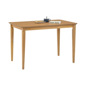 Mesa de Comedor Moderna de Madera Maciza de Roble Malayo, Acabado en Roble Natural, Mesa de Cocina Rectangular para 4 Personas, Muebles para Apartamento - Product Image 2
