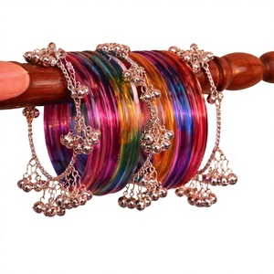 Kashmiri <b>Bangles</b> Sets Women Elegant Style Indian Handcrafted Churiyan <b>Bangles</b> Jewelry Silver Plated Wedding Trendy Customized - Product Image 1