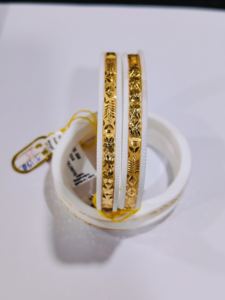 Brazalete de Concha Blanca Vintage de Oro Sólido de 22K, Joyería Tradicional Bengalí para Novia, Certificado BIS, Auténtico - Product Image 2