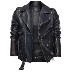 Chaqueta de Cuero para Hombre Estilo HIGH STREET de Moda, Chaquetas de Cuero al por Mayor para Hombre - Product Image 1