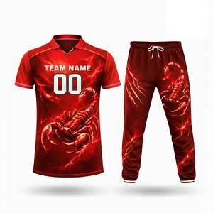 Professional Custom <b>Cricket</b> Uniform with <b>Full</b> Digital Print Logo Design 100% Polyester Anti-Bacterial - Product Image 5