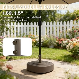Base per Ombrellone da Giardino in Acciaio Inossidabile per Patio, Ristorante, Hotel con Struttura in Acciaio - Product Image 6