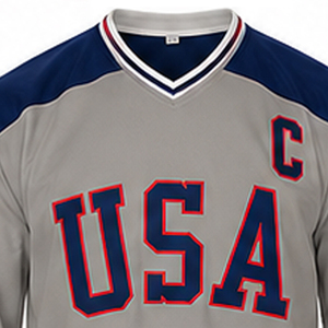 Camiseta de Hockey sobre Hielo Cómoda y de Alta Calidad con Diseño Personalizado por Sublimación, Cuello en V, Estilo Americano, para Hombres y Equipos Juveniles - Product Image 2