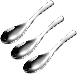 Cuillère à soupe en acier inoxydable, de bonne qualité et polie miroir, idéale pour la décoration de table, à prix incroyables. - Product Image 2