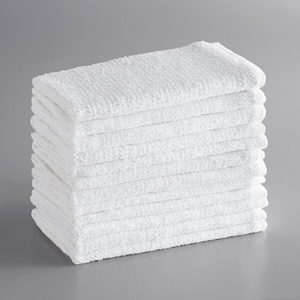 Top Exporter 100% Cotton Commercial Ribbed <b>Bar</b> Mop <b>Towels</b> 16x19 32 oz Heavy Absorbent Bleached White Kitchen Cleaning Cloths - Product Image 5