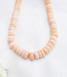 Cuentas facetadas de ópalo rosa natural de 8 mm a 9 mm, cuentas facetadas de ópalo rosa natural para la elaboración de joyería fina, piedra preciosa. - Product Image 1