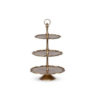 Support à dessert en métal de qualité supérieure pour la présentation en boulangerie, avec une finition décorative moderne et une base robuste et stable - Product Image 4