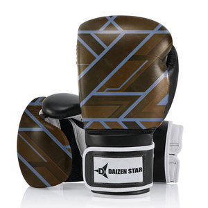 Gants de boxe Daizen Star, violet et vert, en PU, fermeture à lacets, respirants, avec poignets lacés, pour adultes - Product Image 2