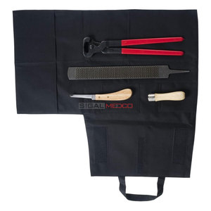 Professional Reusable Hoof Trim <b>Kit</b> with Durable <b>Tool</b> <b>Bag</b> Heavy Duty Stainless Steel Farrier Equipment Set for Horses - Product Image 3