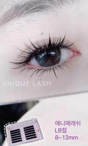 Extensions de cils texturées UNIQUE LASH, conçues par des artistes coréens, en PBT 0,07 mm, plateau unique, cils anime, cils pointus - Product Image 4