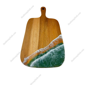 Planche à découper en acier inoxydable avec design artistique en résine bleue, forme irrégulière, écologique, capacité de 250 ml pour crevettes/escargots/poissons - Product Image 6