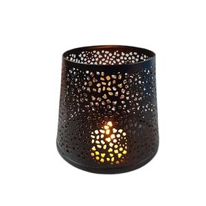 Support votif en fer de décoration classique bougeoir en fer de couleur noire pour la maison décorative à la main personnalisée en quantité en vrac - Product Image 2