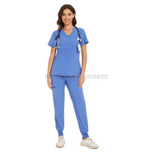 Conjunto de Uniforme Médico para Hombre, Ropa de Trabajo Elástica para Enfermeros - Product Image 1