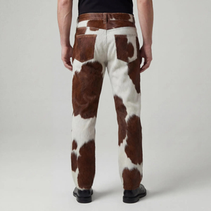High Quality Genuine Cowhide <b>Leather</b> <b>Trousers</b> Durable Motorcycle Biker Wear Custom Manufacturer <b>Men's</b> Pants - Product Image 2
