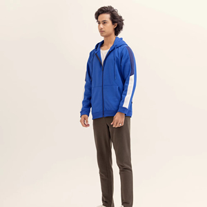 Sudadera con capucha personalizable 100% algodón con cremallera, térmica de invierno, forro polar sólido, con logo impreso digitalmente y teñido liso. - Product Image 6