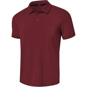 Polo pour homme, décontracté, manches courtes, col classique, tissu en coton respirant, tenue de bureau quotidienne d'été, matière douce et confortable - Product Image 1
