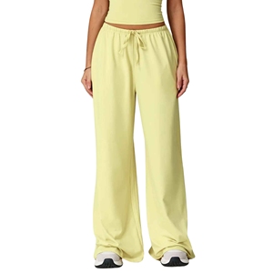 Pantalones de Oficina de Verano para Mujer, Cómodos, de Tela Elástica, Cintura Elástica, Corte Recto, Frente Plano, con Logotipo Estampado - Product Image 4