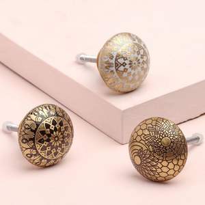 Unique luxury wood metal marble <b>door</b> <b>knobs</b> for kitchen cabinet wardrobe drawer furniture elegant <b>decorative</b> handle - Product Image 6